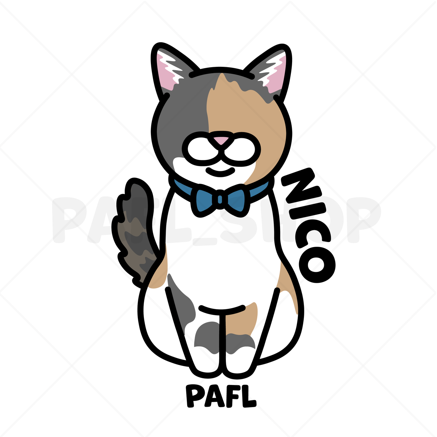 【イラスト作成料金】ゆるぱふおすわり（セミオーダー）