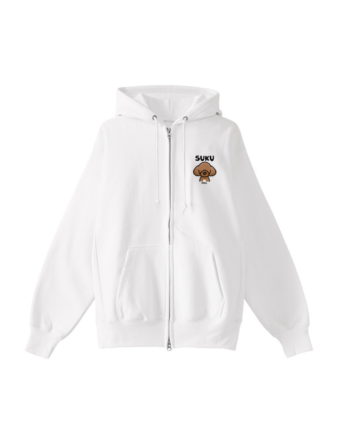 裏起毛ジップアップパーカー