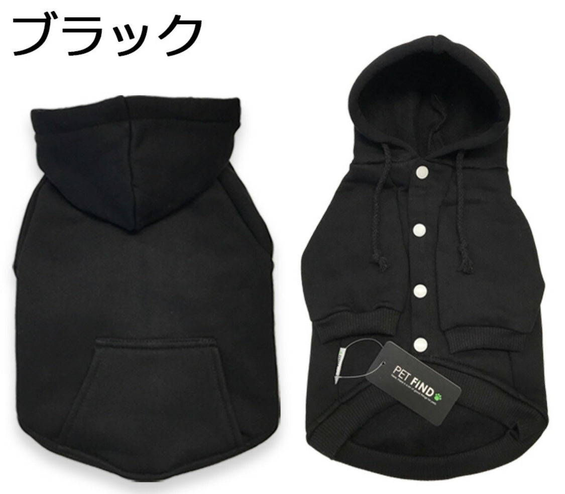 裏起毛ドックパーカー（前開きタイプ）