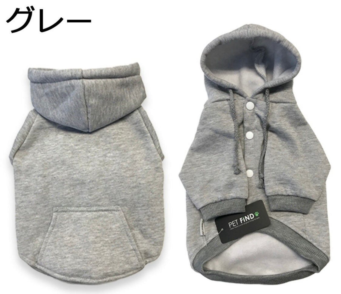 裏起毛ドックパーカー（前開きタイプ）